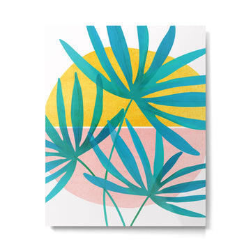 Mid Century Palms Metal Print | TeksDecor