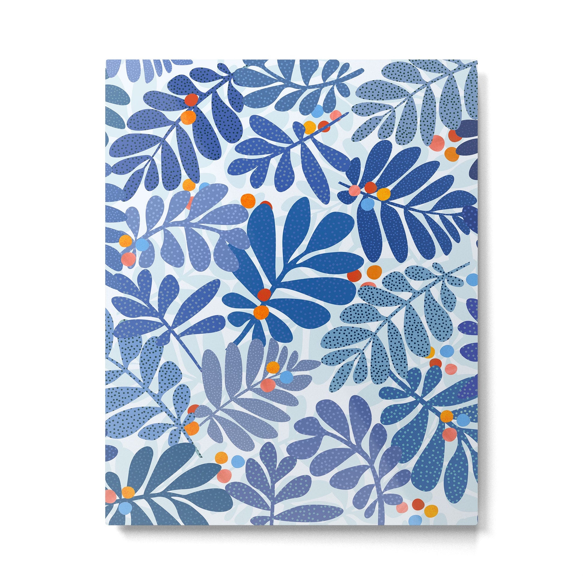 Mid Century Winter Blues Metal Print | TeksDecor
