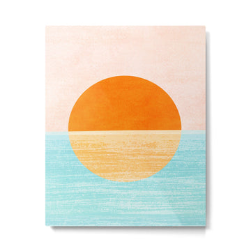 Seaside Sunset Metal Print | TeksDecor