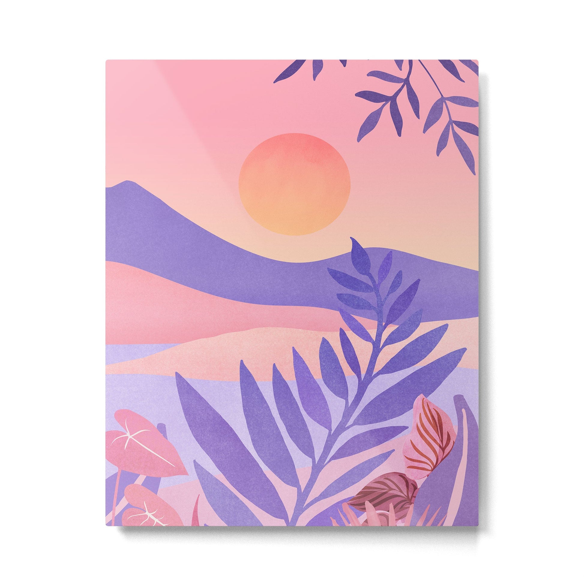 South Seas Sunrise / Tropical Landscape Metal Print | TeksDecor