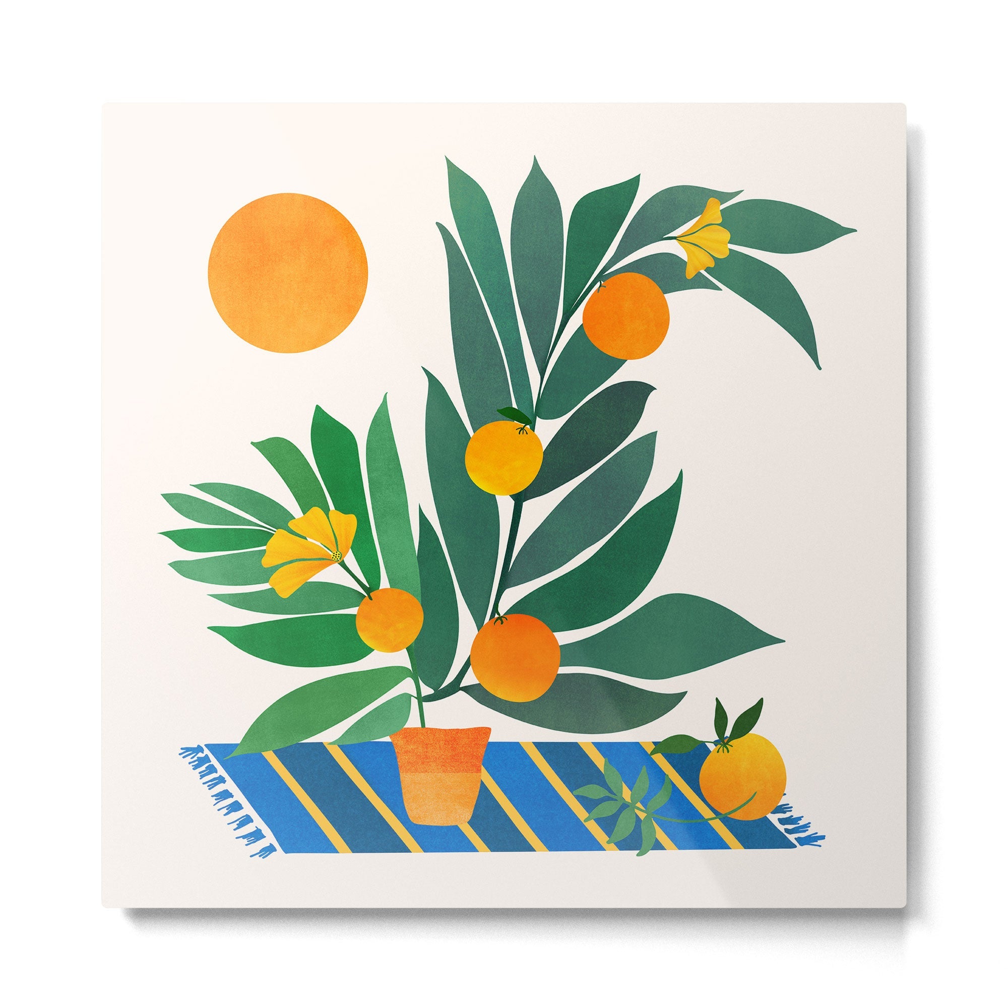 Summer's End With Oranges Metal Print | TeksDecor
