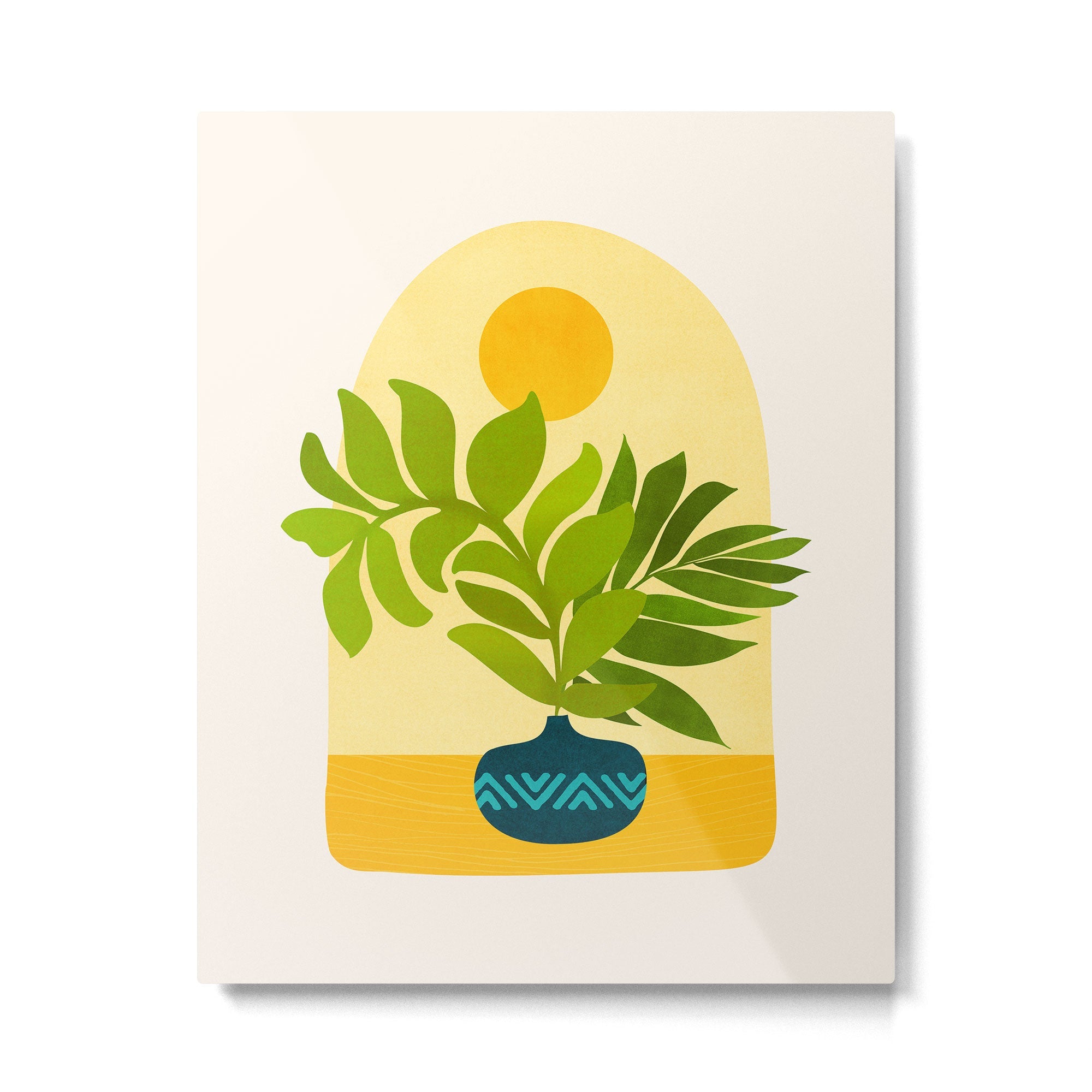 Sunday Morning Window Garden Series Metal Print | TeksDecor