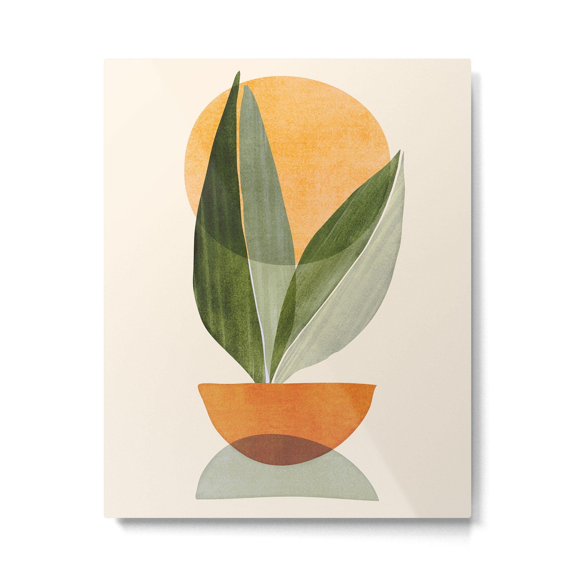 Sunset Stack Abstract Shapes Metal Print | TeksDecor