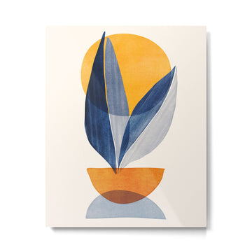 Sunshine Stack / Mid Century Abstract Illustration Metal Print | TeksDecor