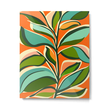 Thankful Garden - Abstract Botanical Illustration Metal Print | TeksDecor
