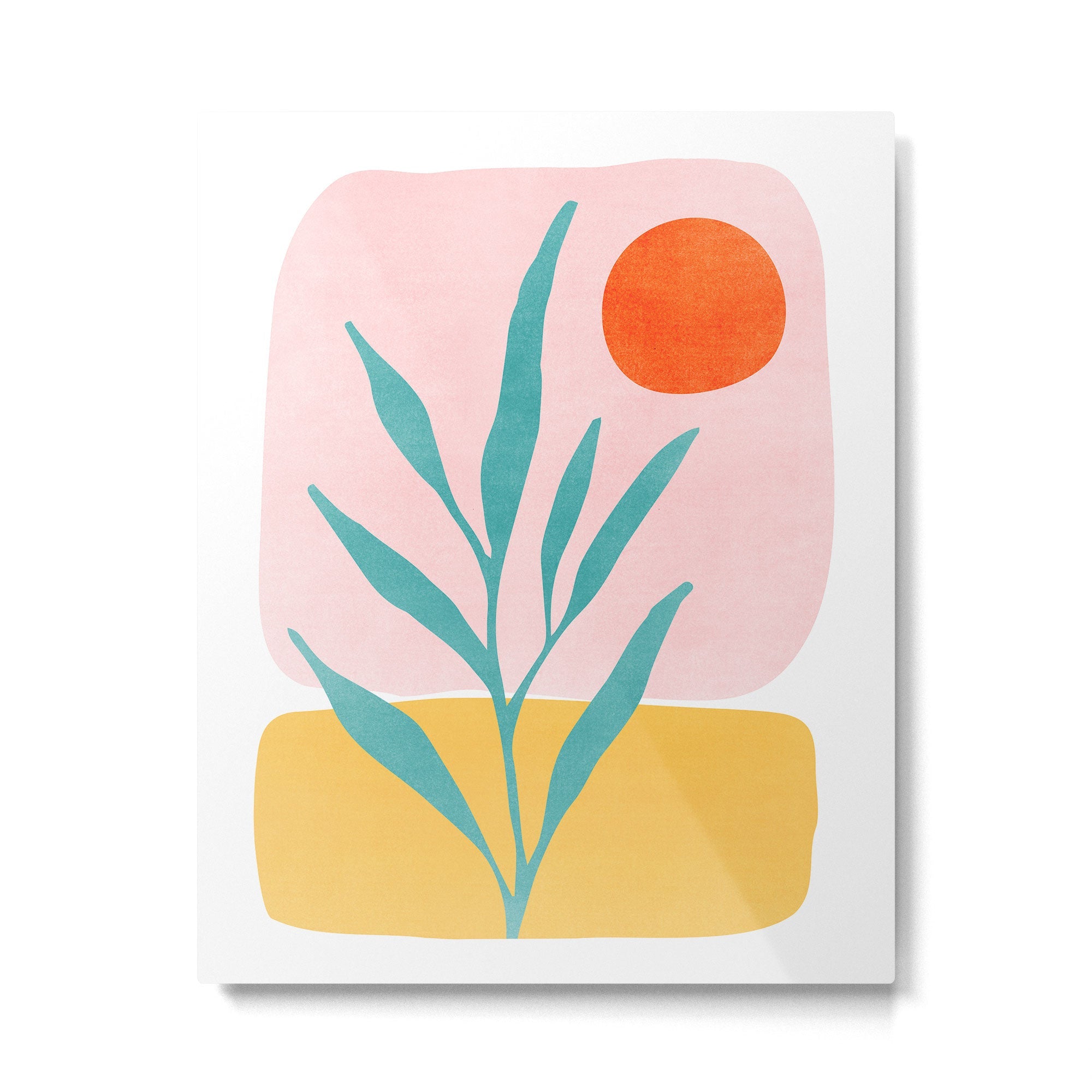 The Peaceful Place Abstract Landscape Metal Print | TeksDecor