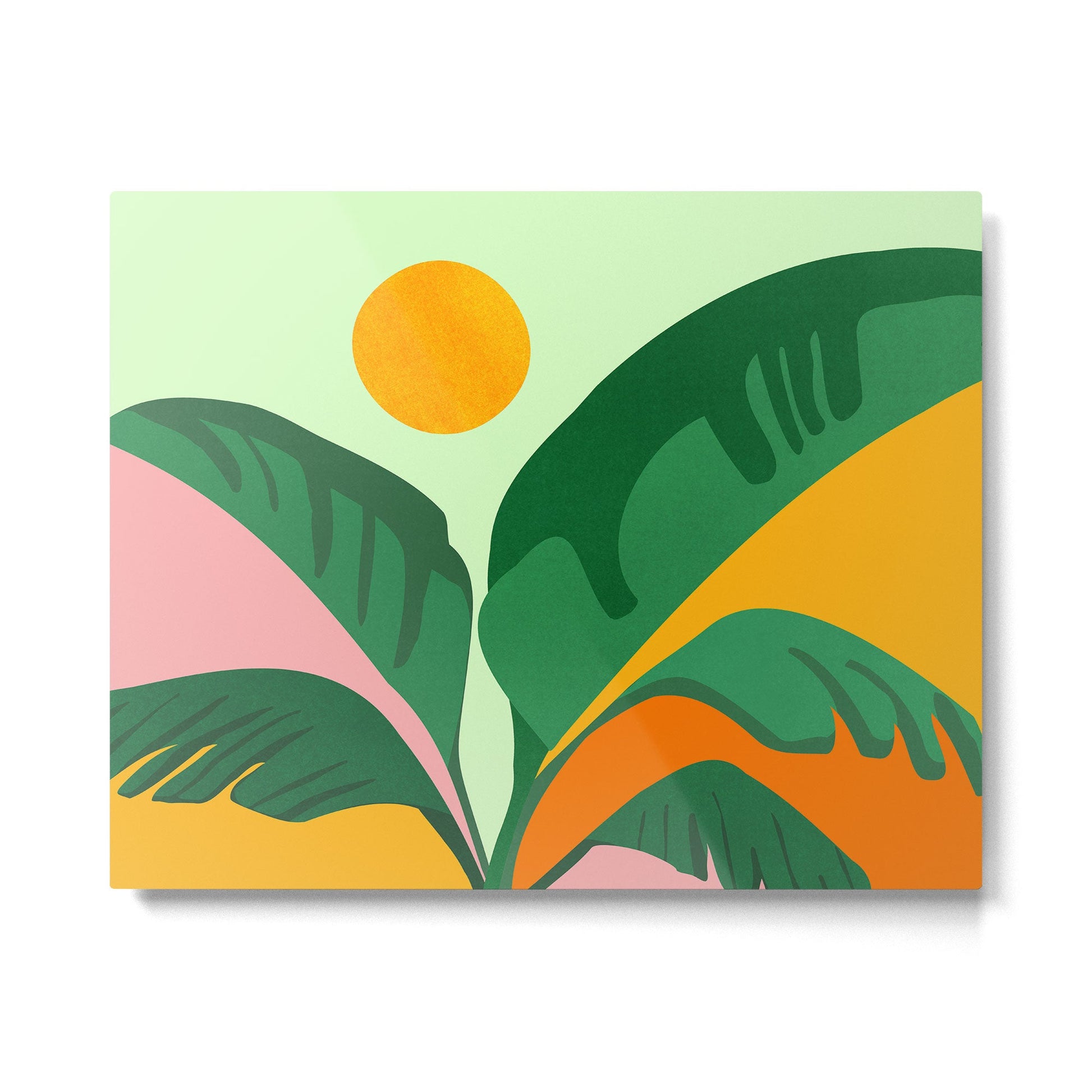 Things Are Looking Up 2 Wide View / Tropical Greenery Metal Print | TeksDecor