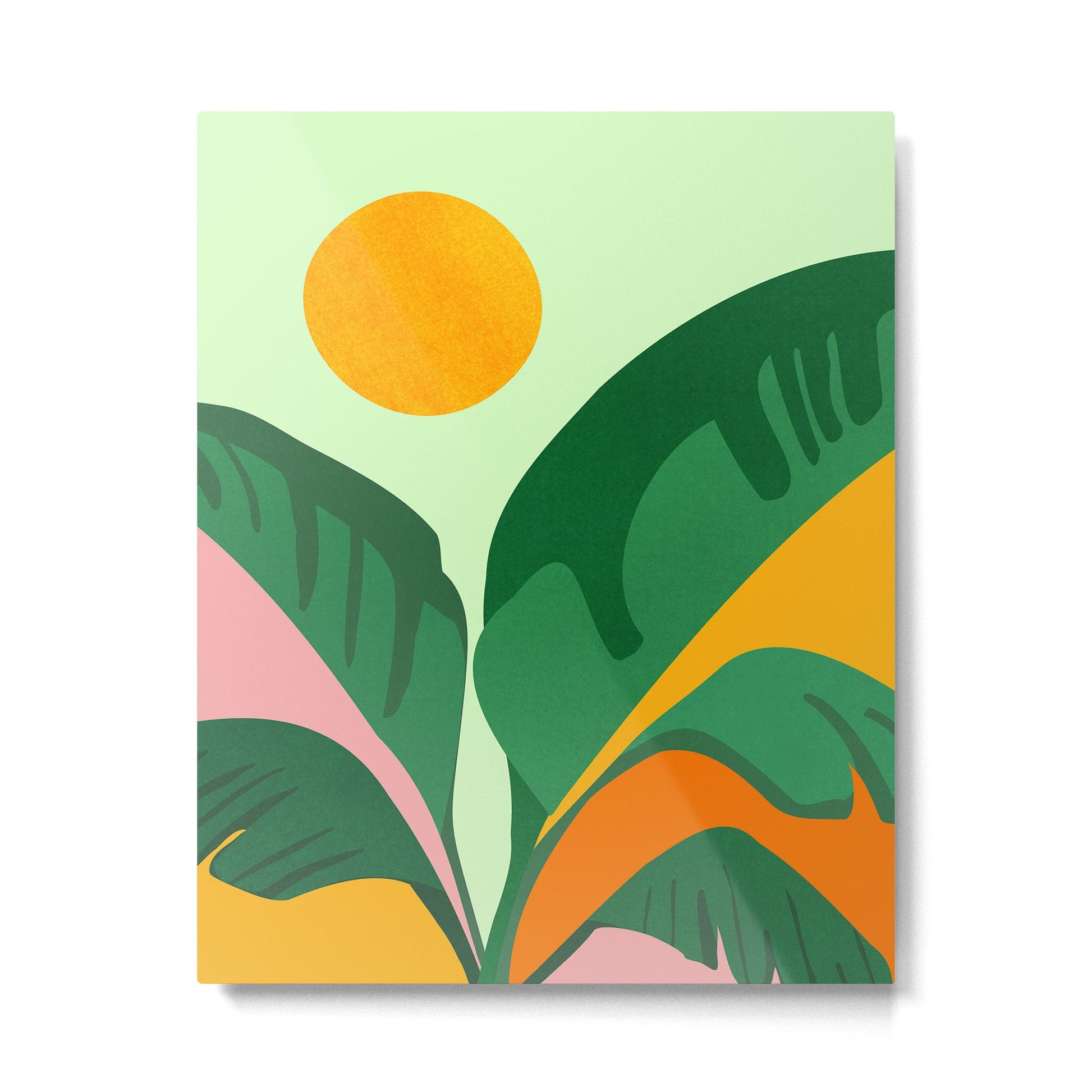 Things Are Looking Up / Tropical Greenery Metal Print | TeksDecor