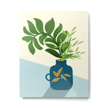 Vintage Window Garden / Botanical Illustration Metal Print | TeksDecor