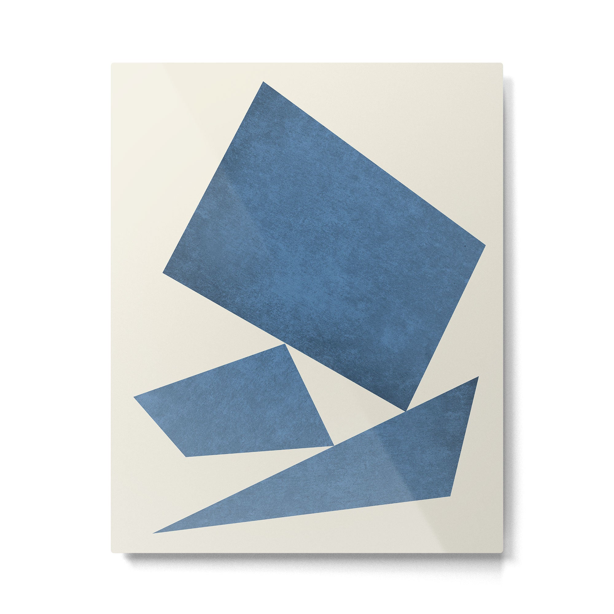 3 Forms Composition - Blue Metal Print | TeksDecor