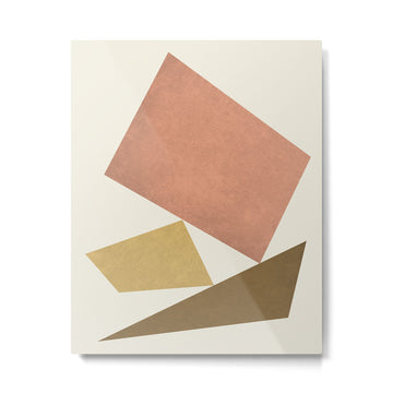 3 Forms Composition - Pink Metal Print | TeksDecor