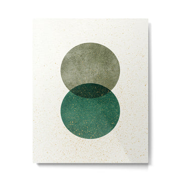 Circle Abstract - Greenery Metal Print | TeksDecor