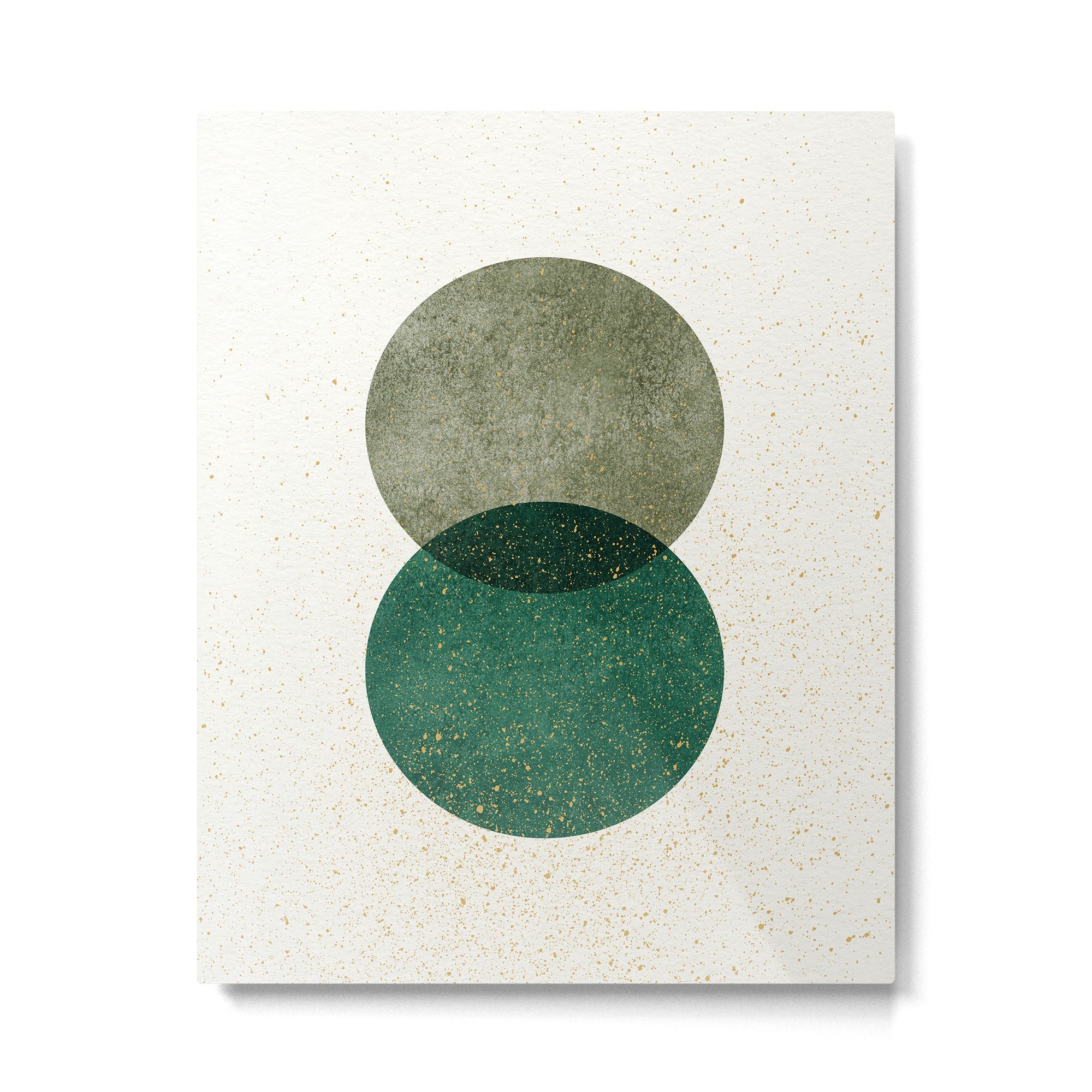 Circle Abstract - Greenery Metal Print | TeksDecor