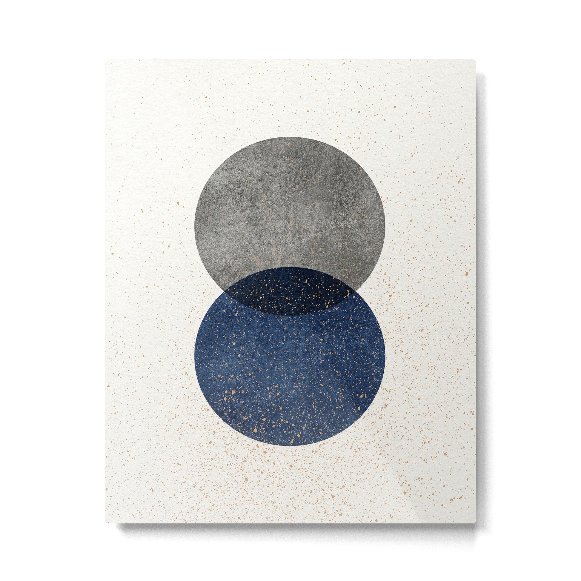Circle Abstract - Grey Navy Texture Metal Print | TeksDecor