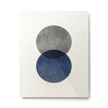 Circle Abstract - Grey Navy Texture Metal Print | TeksDecor