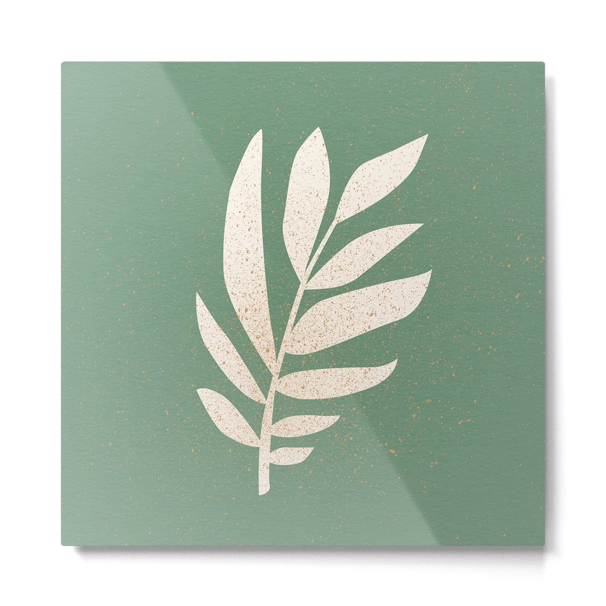 Cut-out Plant - Green Metal Print | TeksDecor