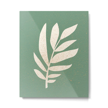 Cut-out Plant - Green Metal Print | TeksDecor