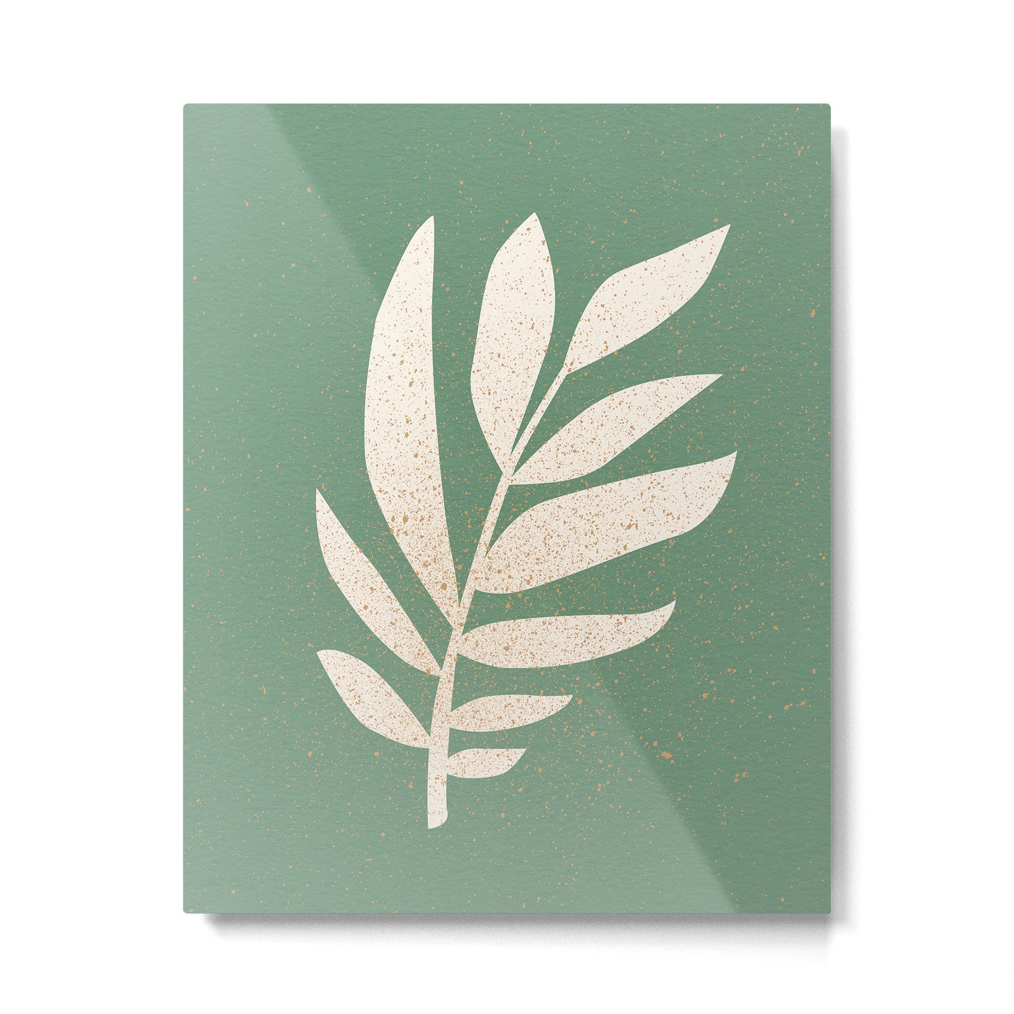 Cut-out Plant - Green Metal Print | TeksDecor
