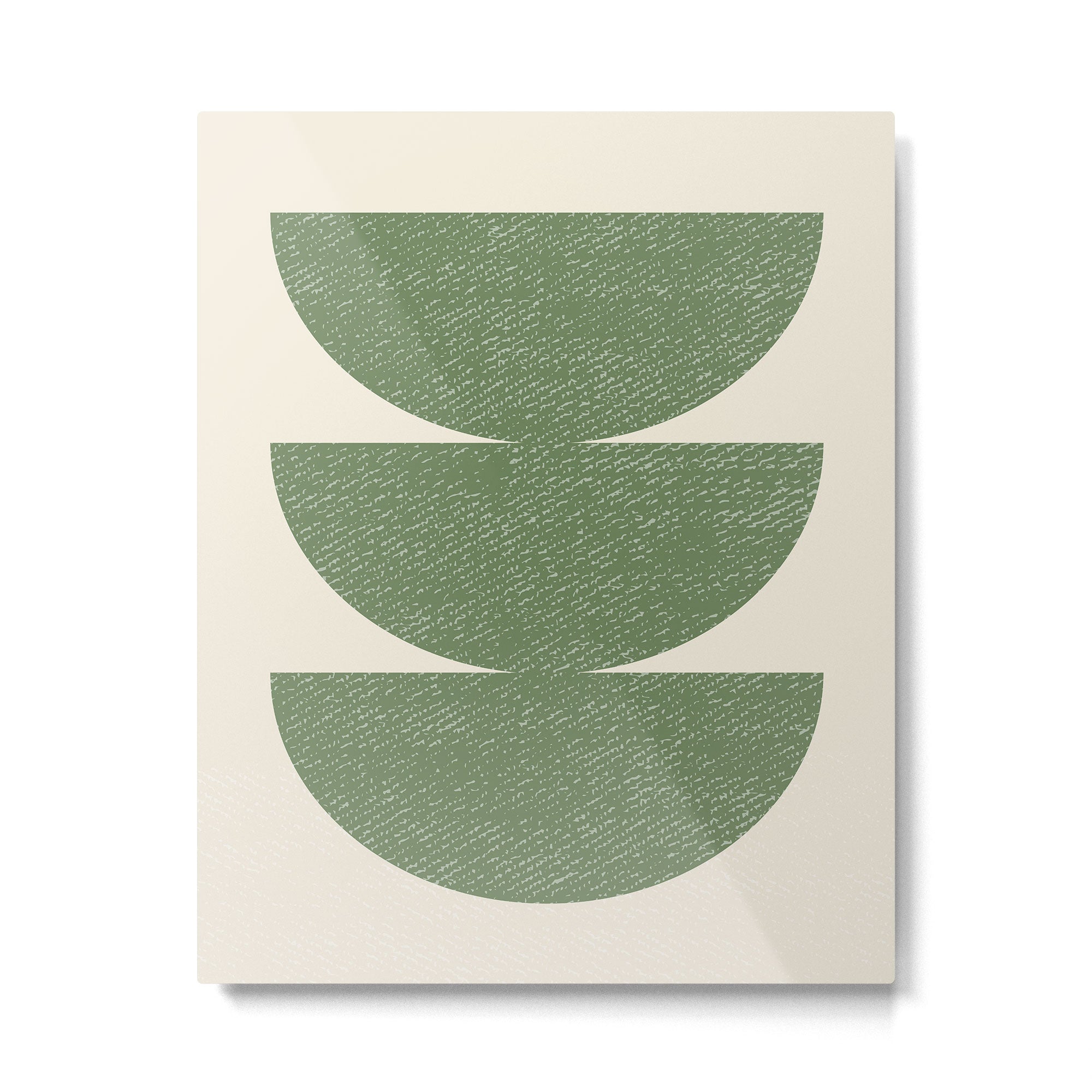 Half Circle 3 - Green Metal Print | TeksDecor