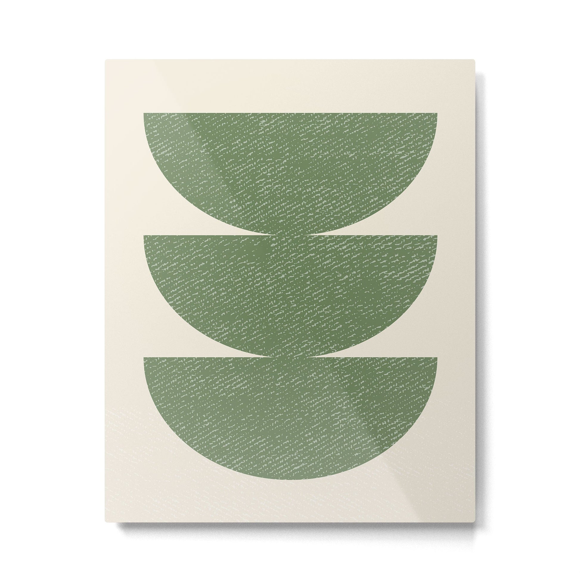 Half Circle 3 - Green Metal Print | TeksDecor