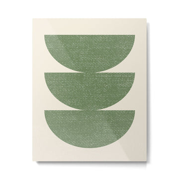 Half Circle 3 - Green Metal Print | TeksDecor