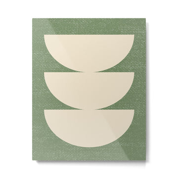 Half Circle 3 - Green Texture Metal Print | TeksDecor