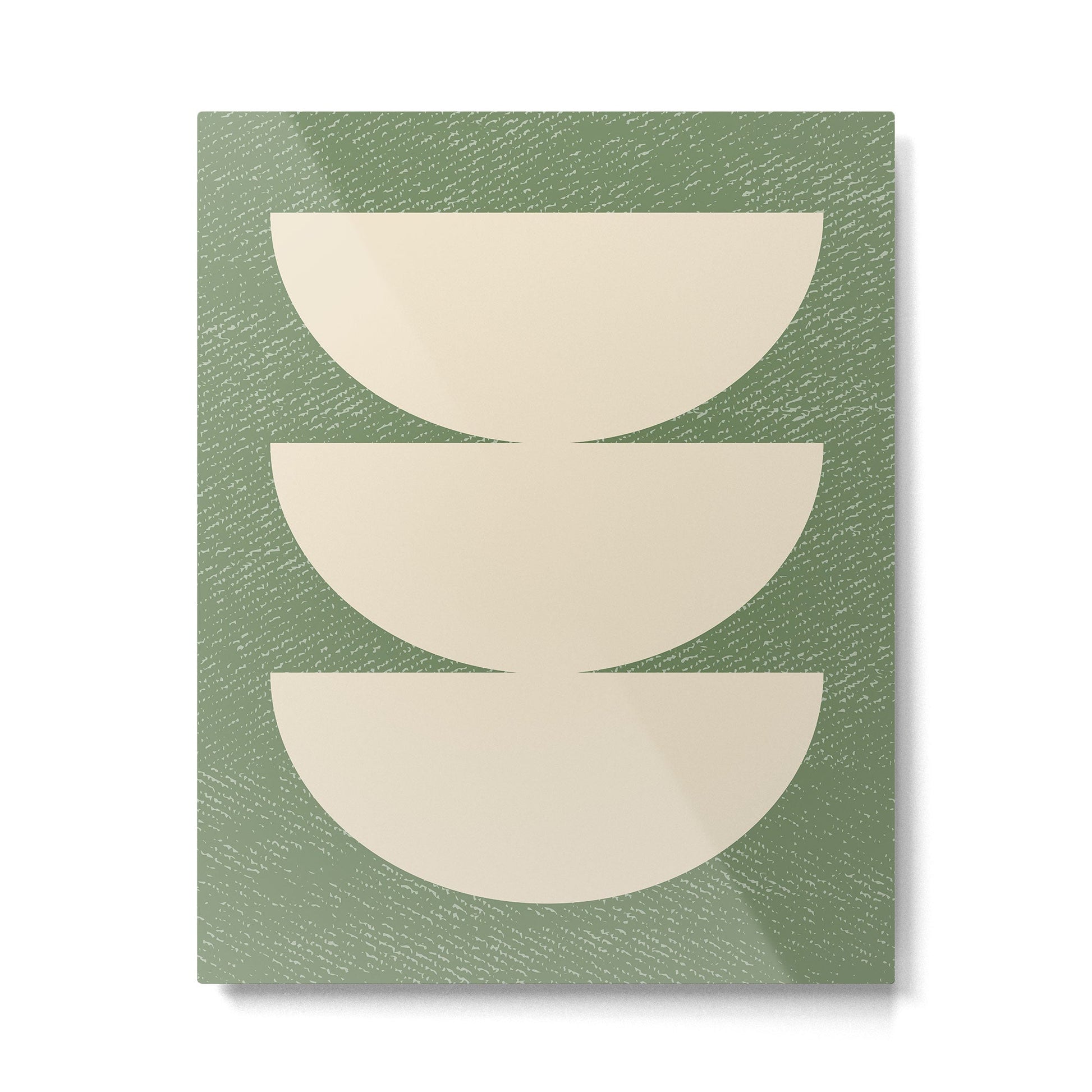 Half Circle 3 - Green Texture Metal Print | TeksDecor