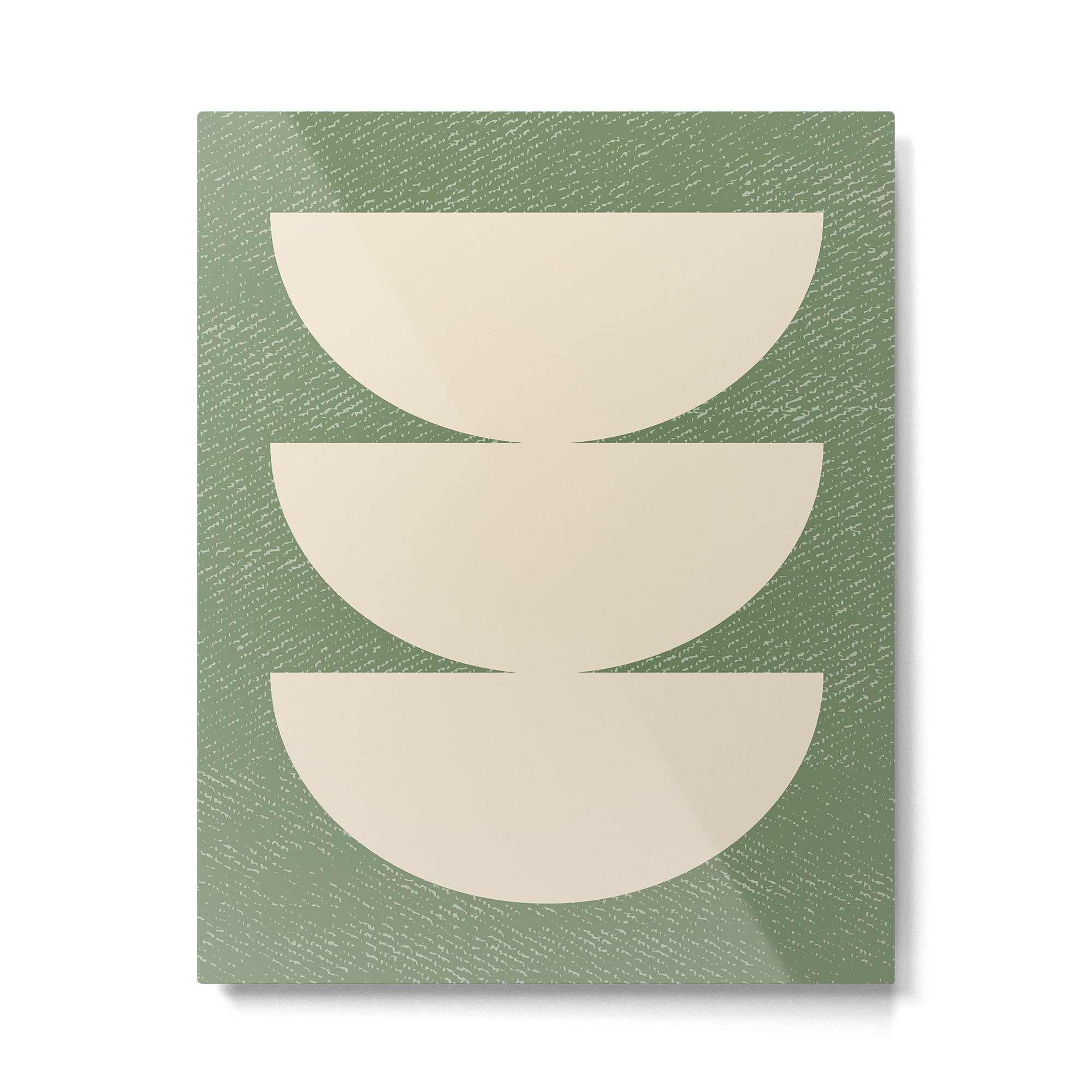 Half Circle 3 - Green Texture Metal Print | TeksDecor