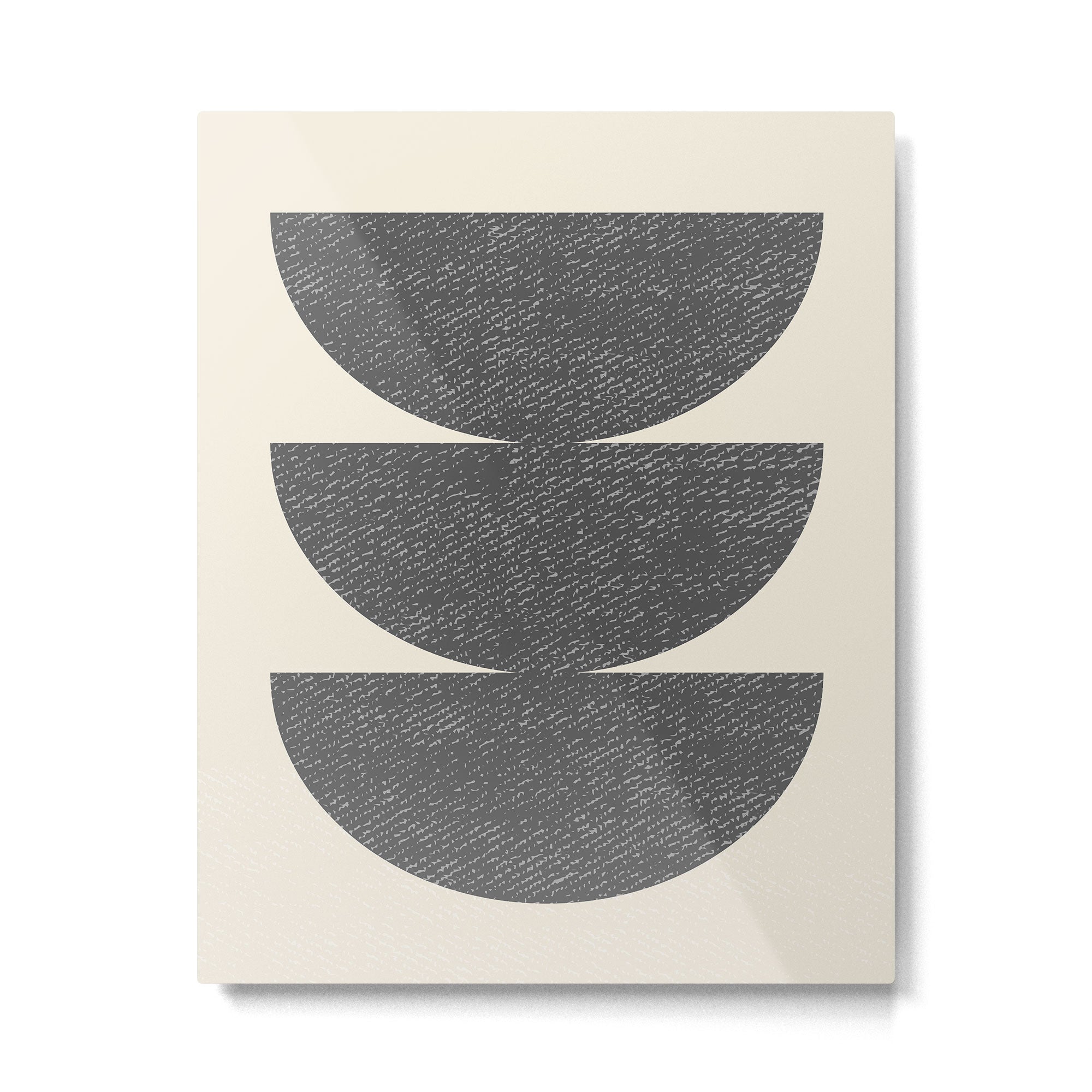 Half Circle 3 - Grey Metal Print | TeksDecor