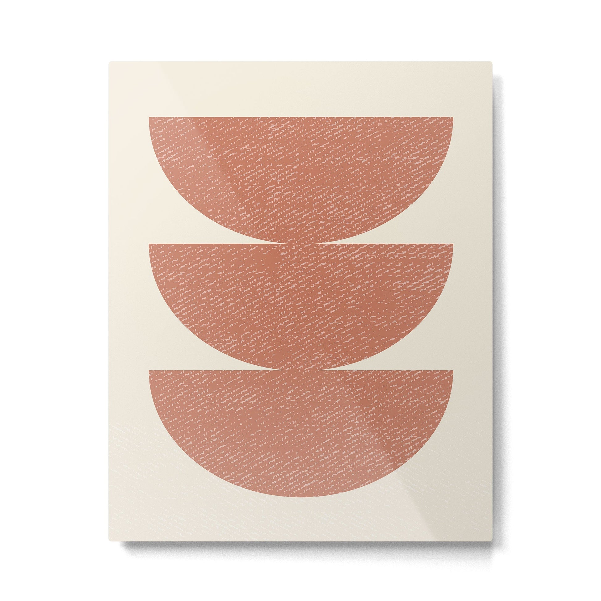 Half Circle 3 - Orange Terra Metal Print | TeksDecor