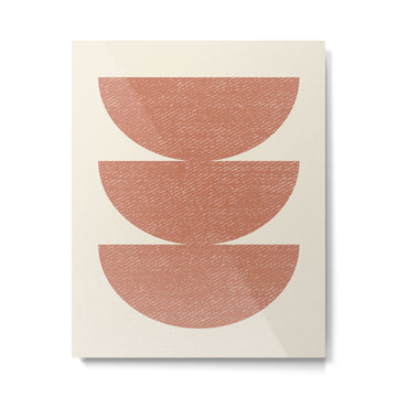 Half Circle 3 - Orange Terra Metal Print | TeksDecor