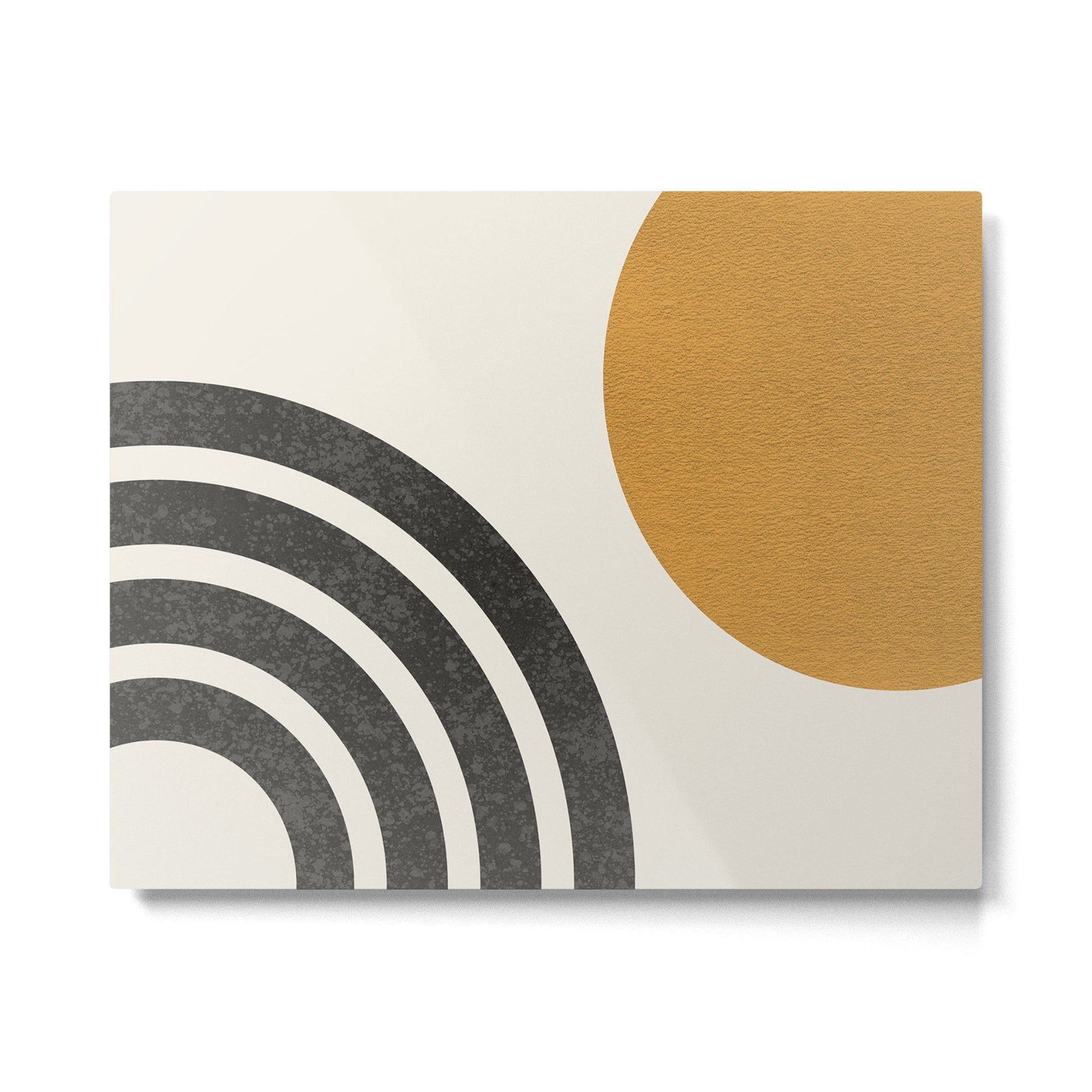 Mid century modern landscape - Sun and Rainbow  Metal Print | TeksDecor