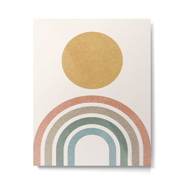 Mid-Century Modern Rainbow Metal Print | TeksDecor