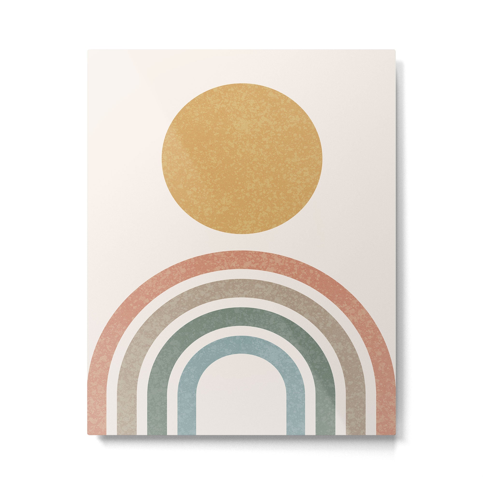 Mid-Century Modern Rainbow Metal Print | TeksDecor