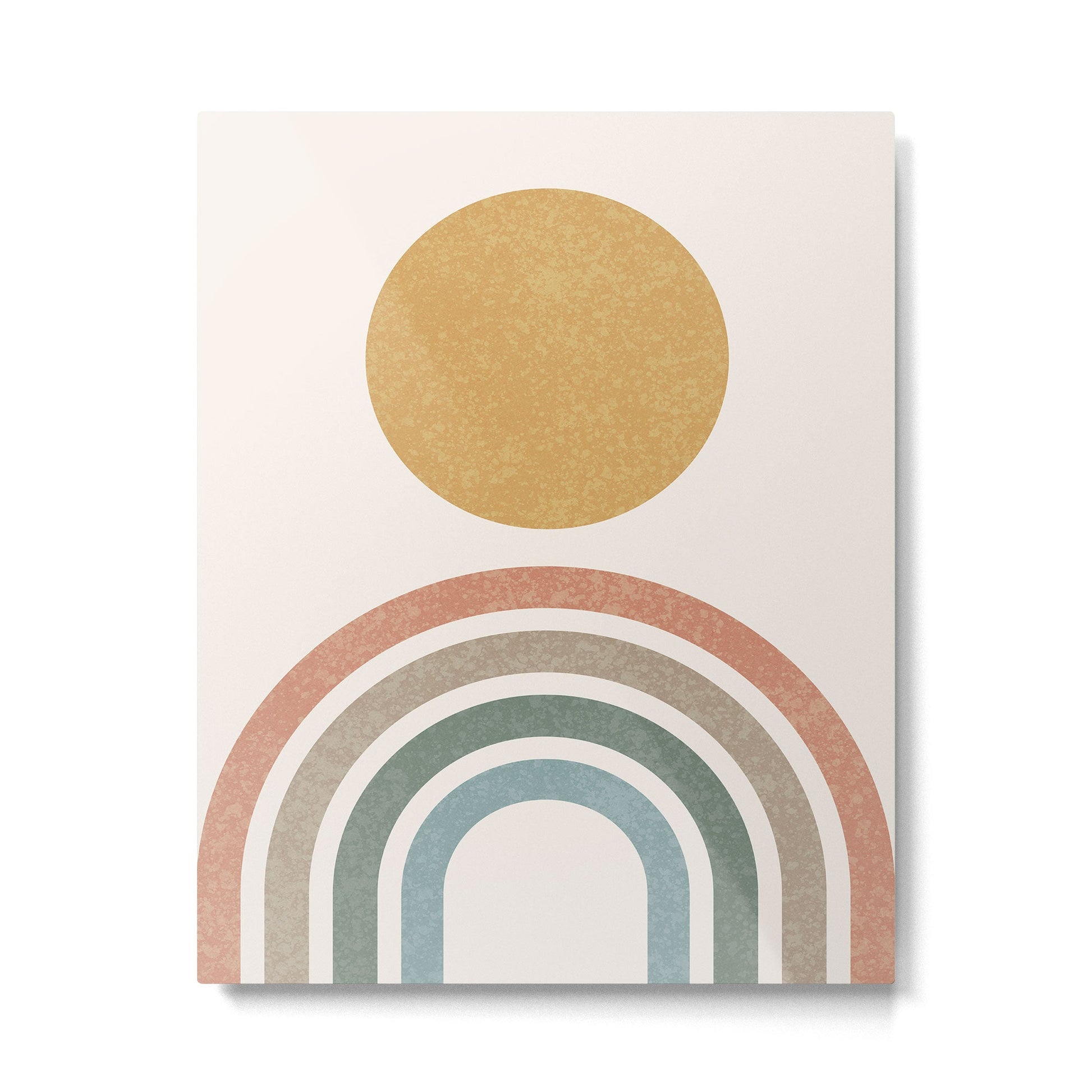 Mid-Century Modern Rainbow Metal Print | TeksDecor