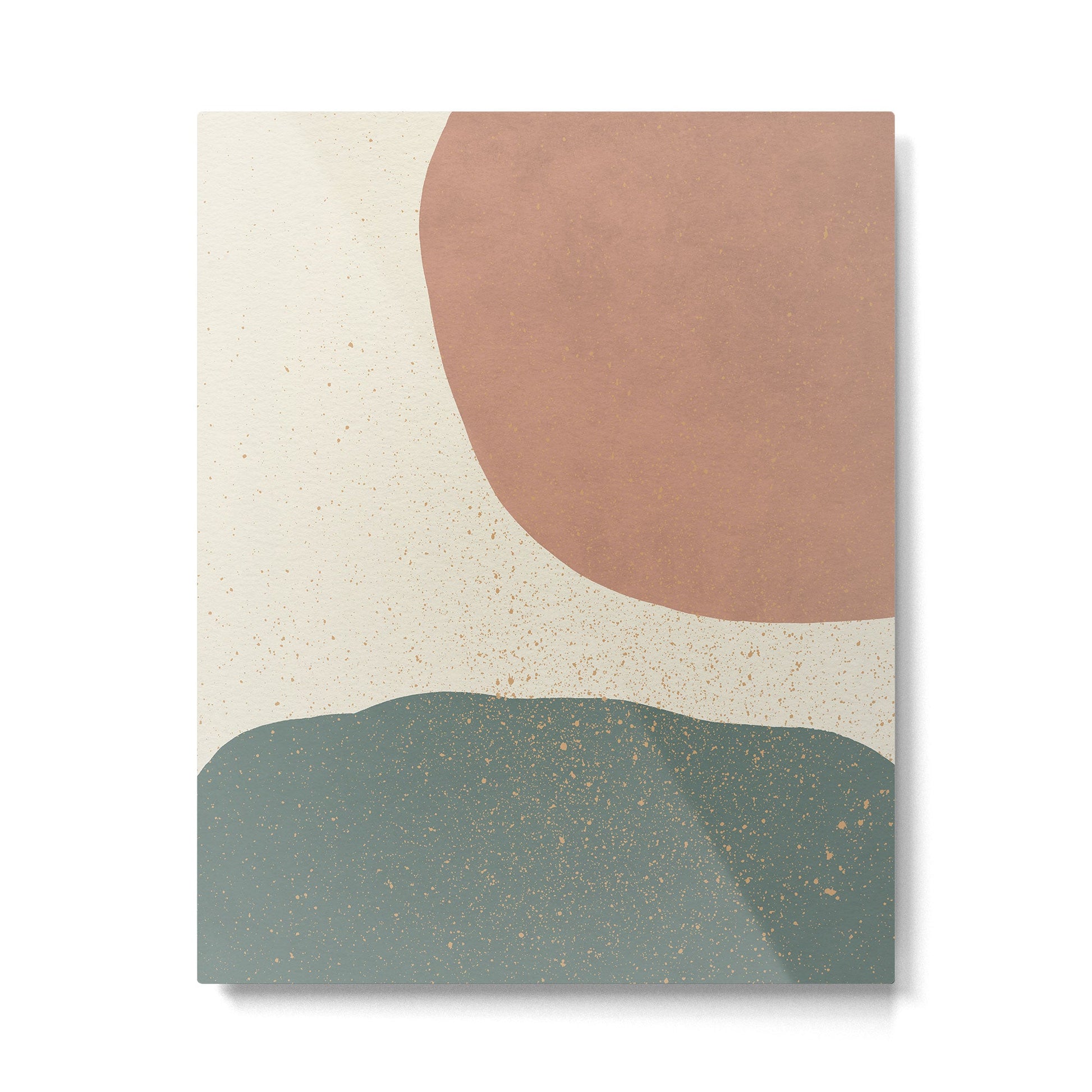Minimalist Painting - Terra Green Metal Print | TeksDecor