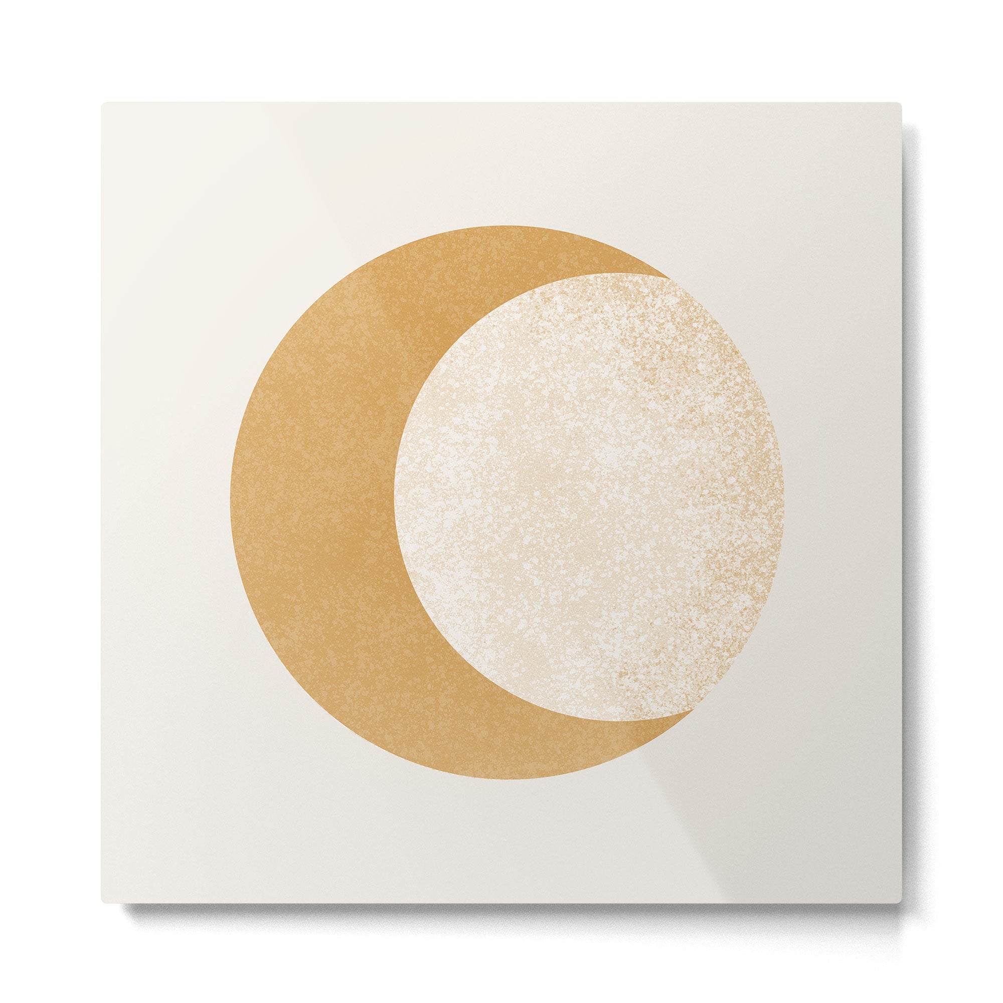 Moon Crescent - Gold Metal Print | TeksDecor