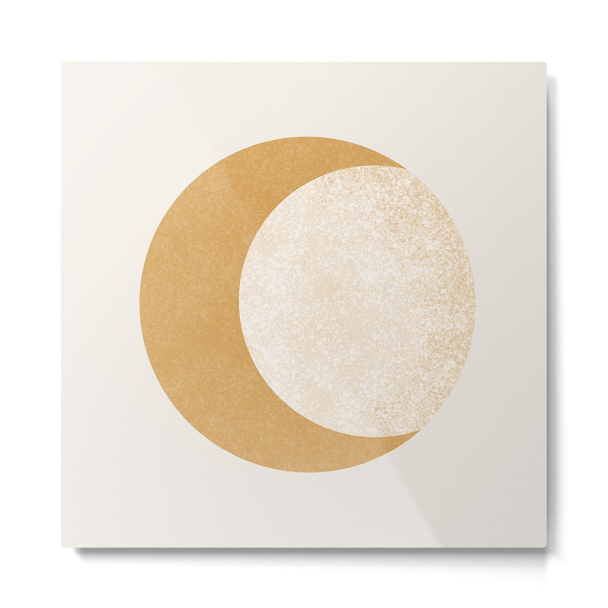 Moon Crescent - Gold Metal Print | TeksDecor