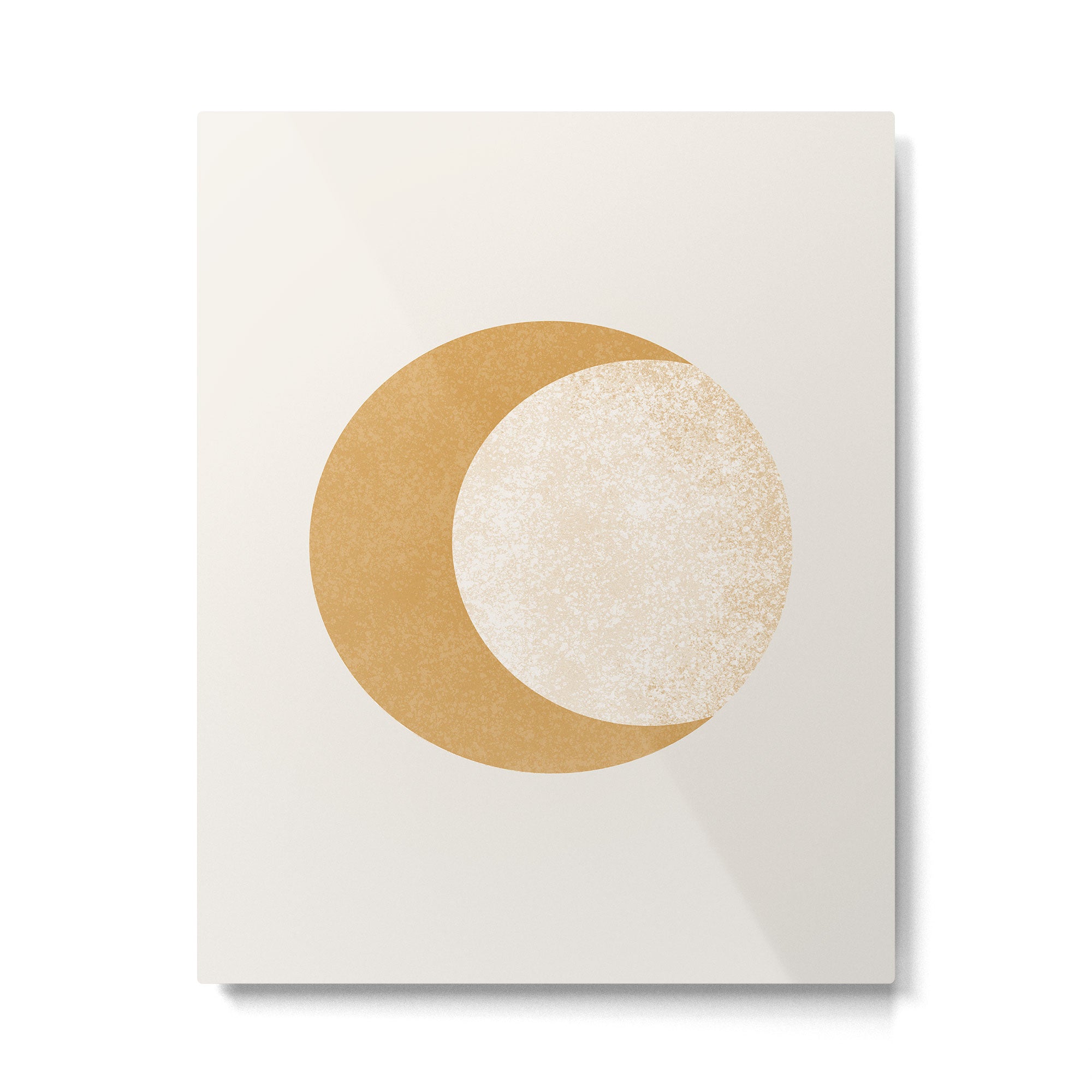 Moon Crescent - Gold Metal Print | TeksDecor