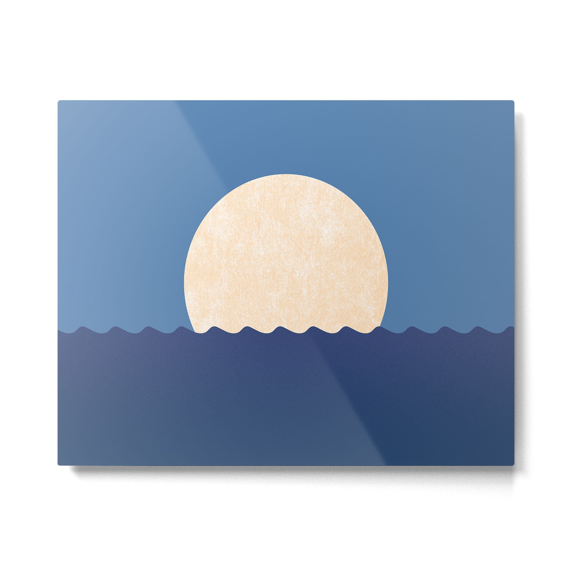 Moonrise Night Sky - Horizon Metal Print | TeksDecor