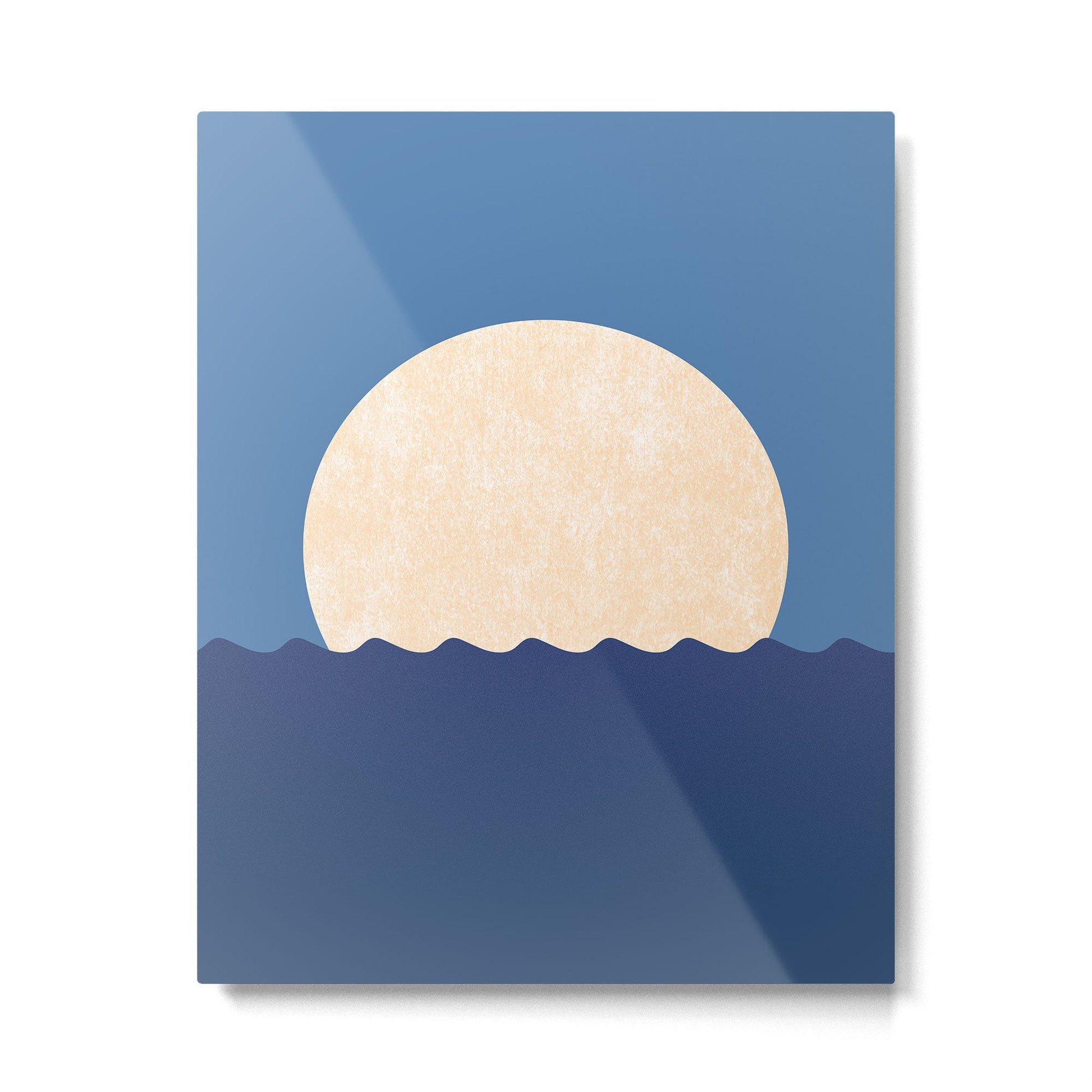Moonrise Night Sky Metal Print | TeksDecor