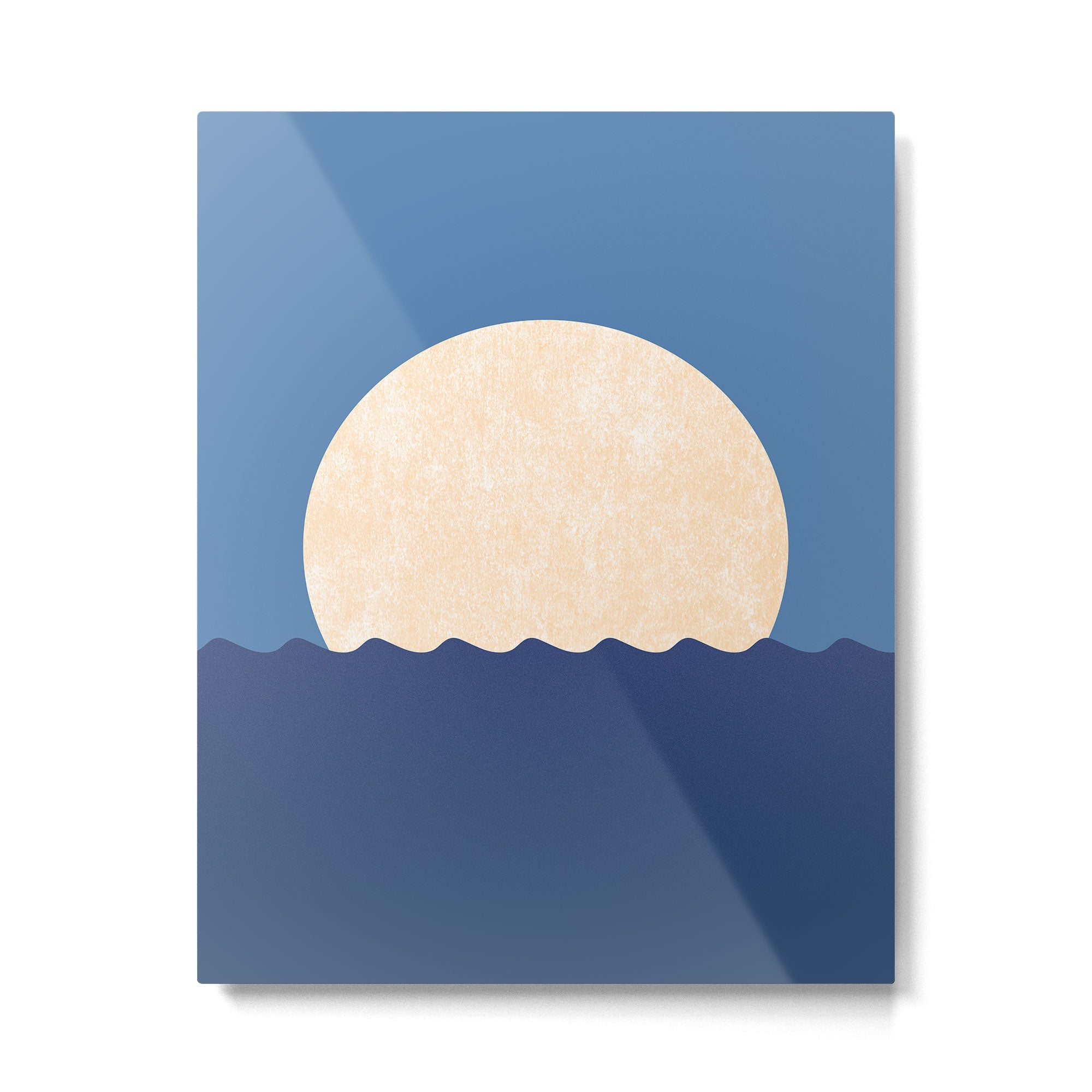 Moonrise Night Sky Metal Print | TeksDecor