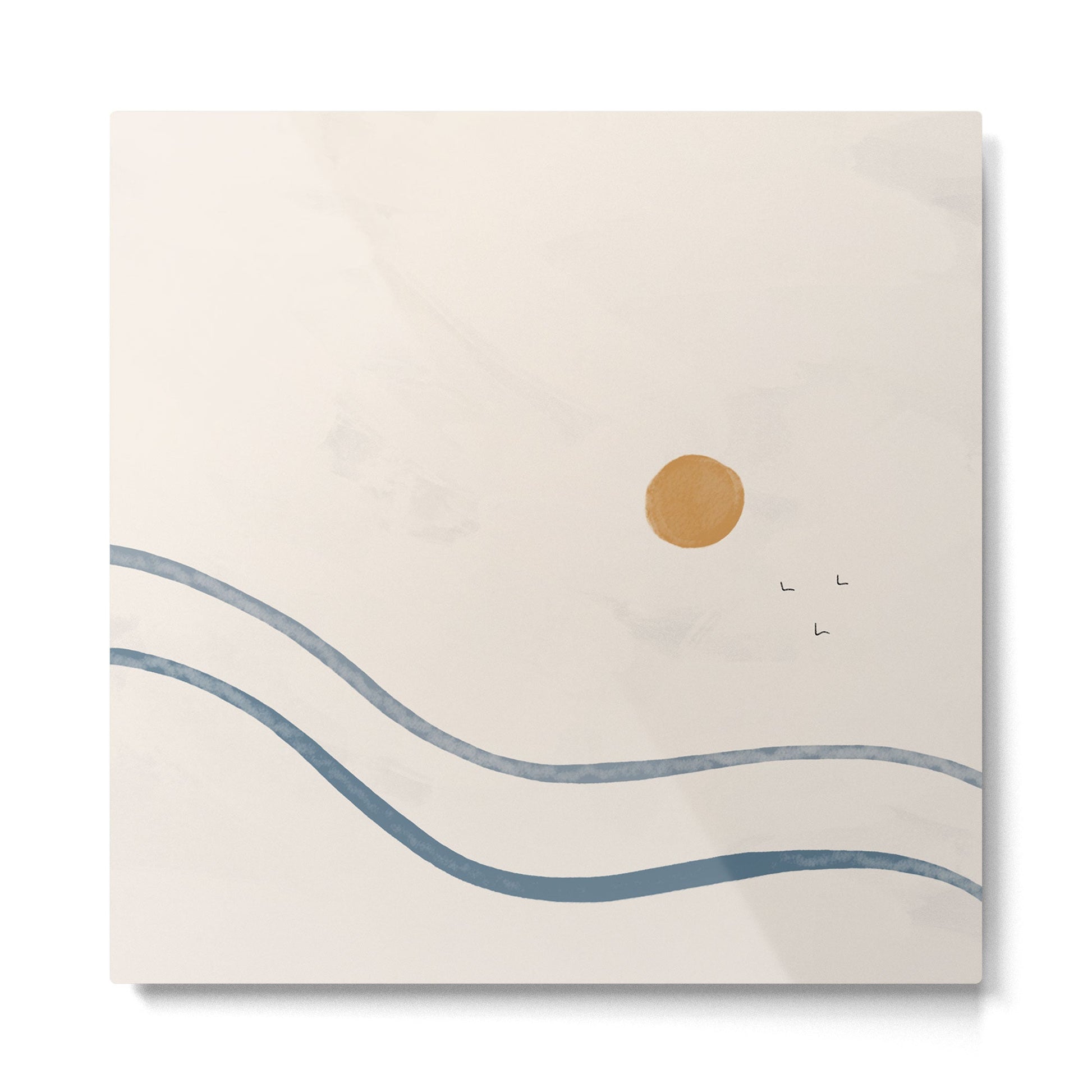 Highway to Sunrise Metal Print | TeksDecor