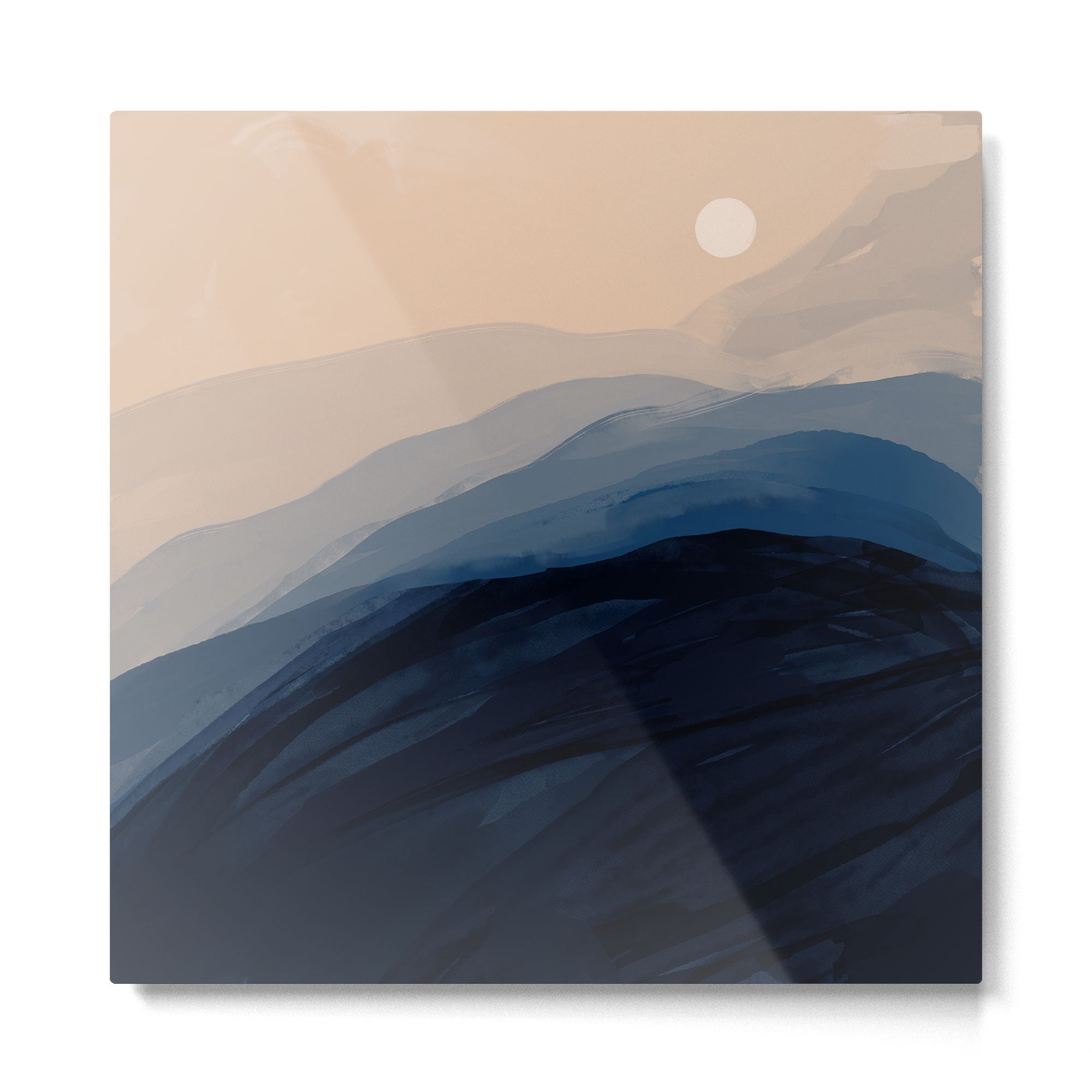 Moonlight View Metal Print | TeksDecor