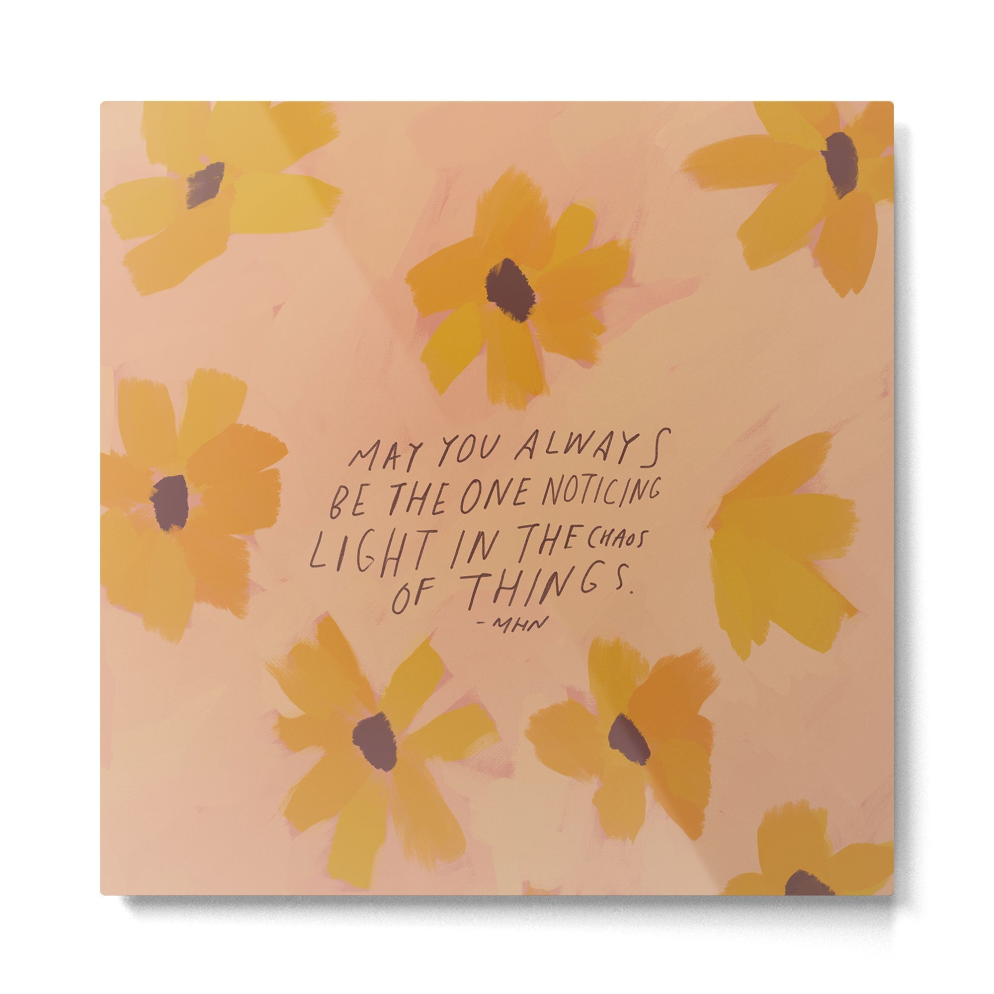 Noticing Light In The Chaos Of Things Metal Print | TeksDecor