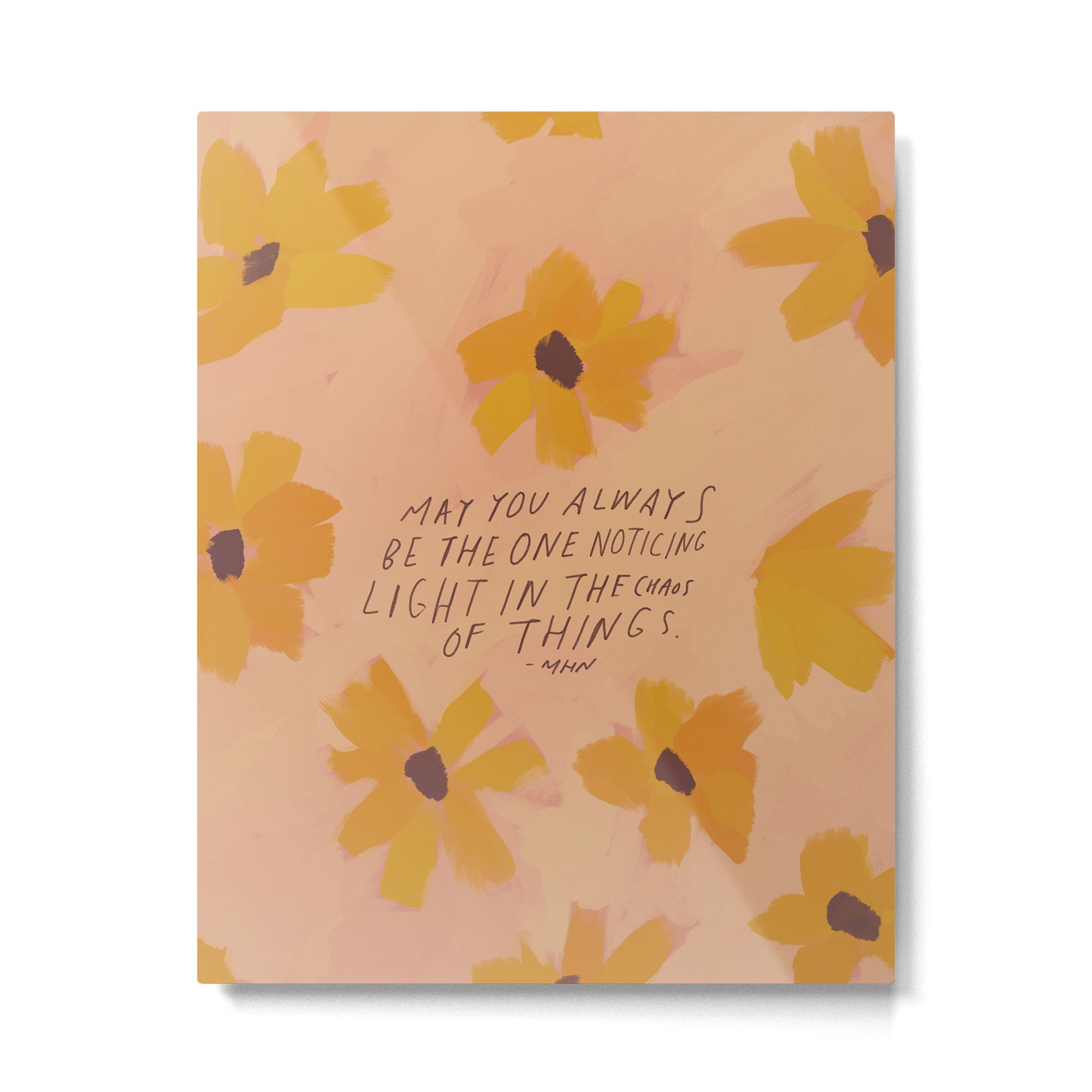 Noticing Light In The Chaos Of Things Metal Print | TeksDecor