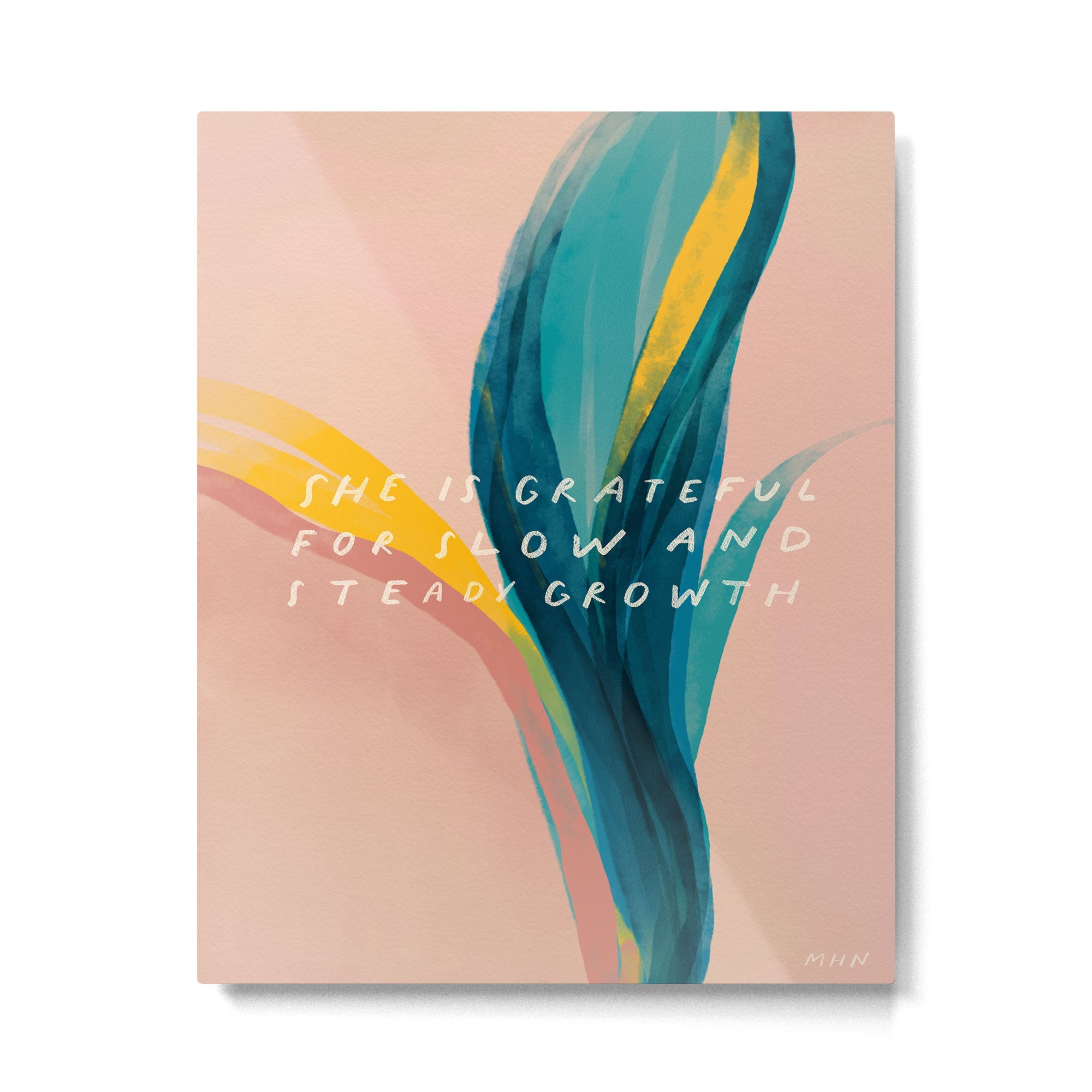 She Is Grateful Metal Print | TeksDecor