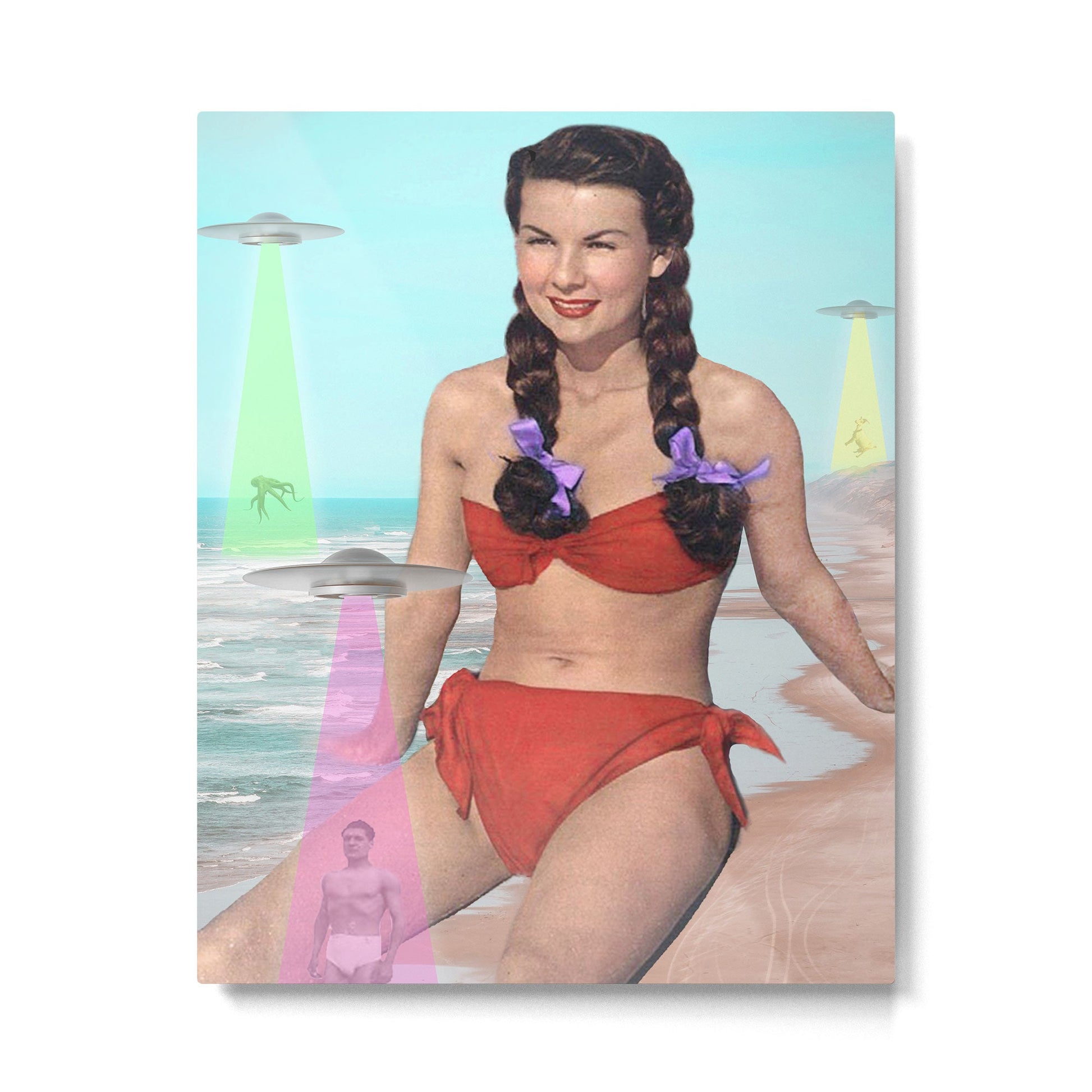 Abductions on the Beach Metal Print | TeksDecor