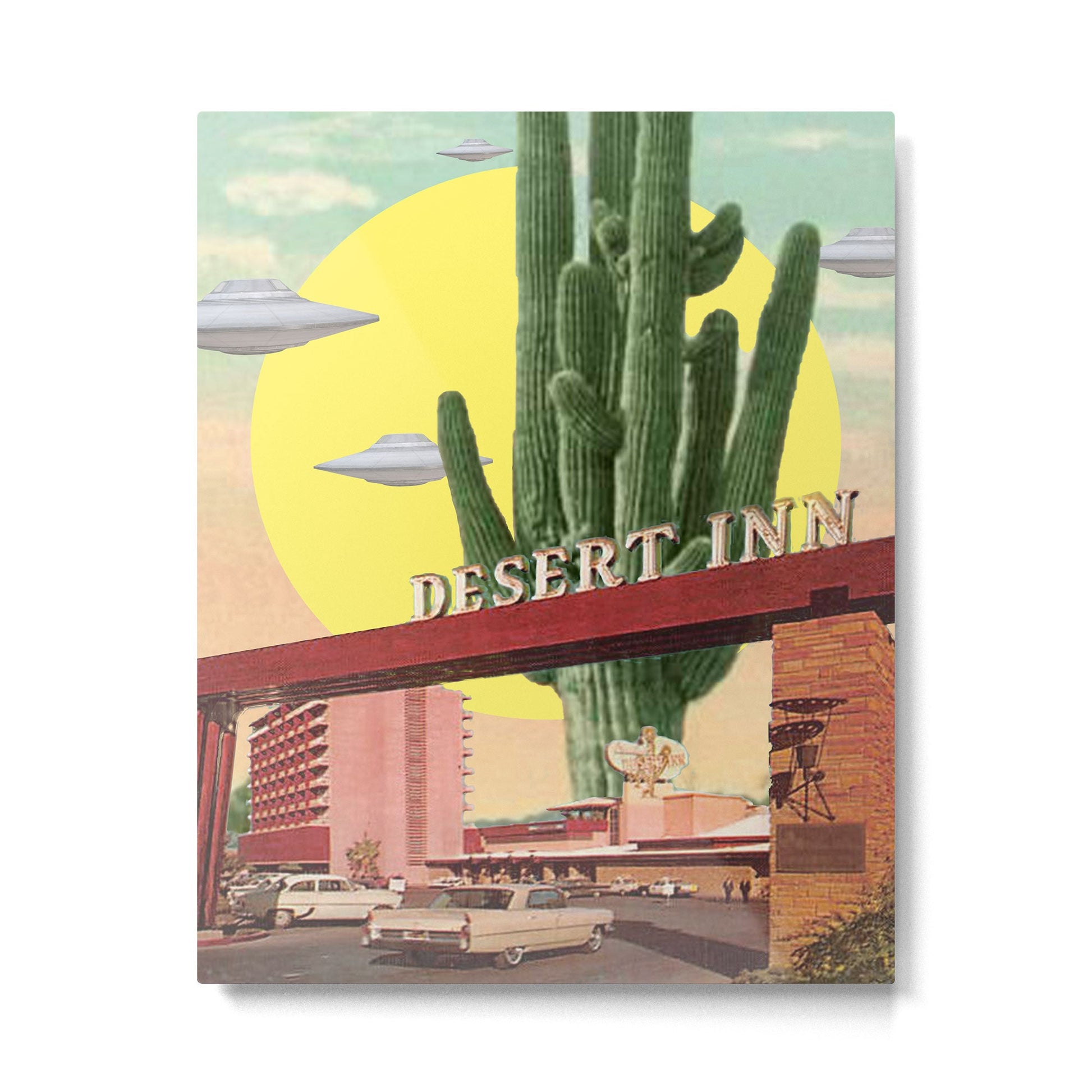 Desert Inn (Square) Metal Print | TeksDecor