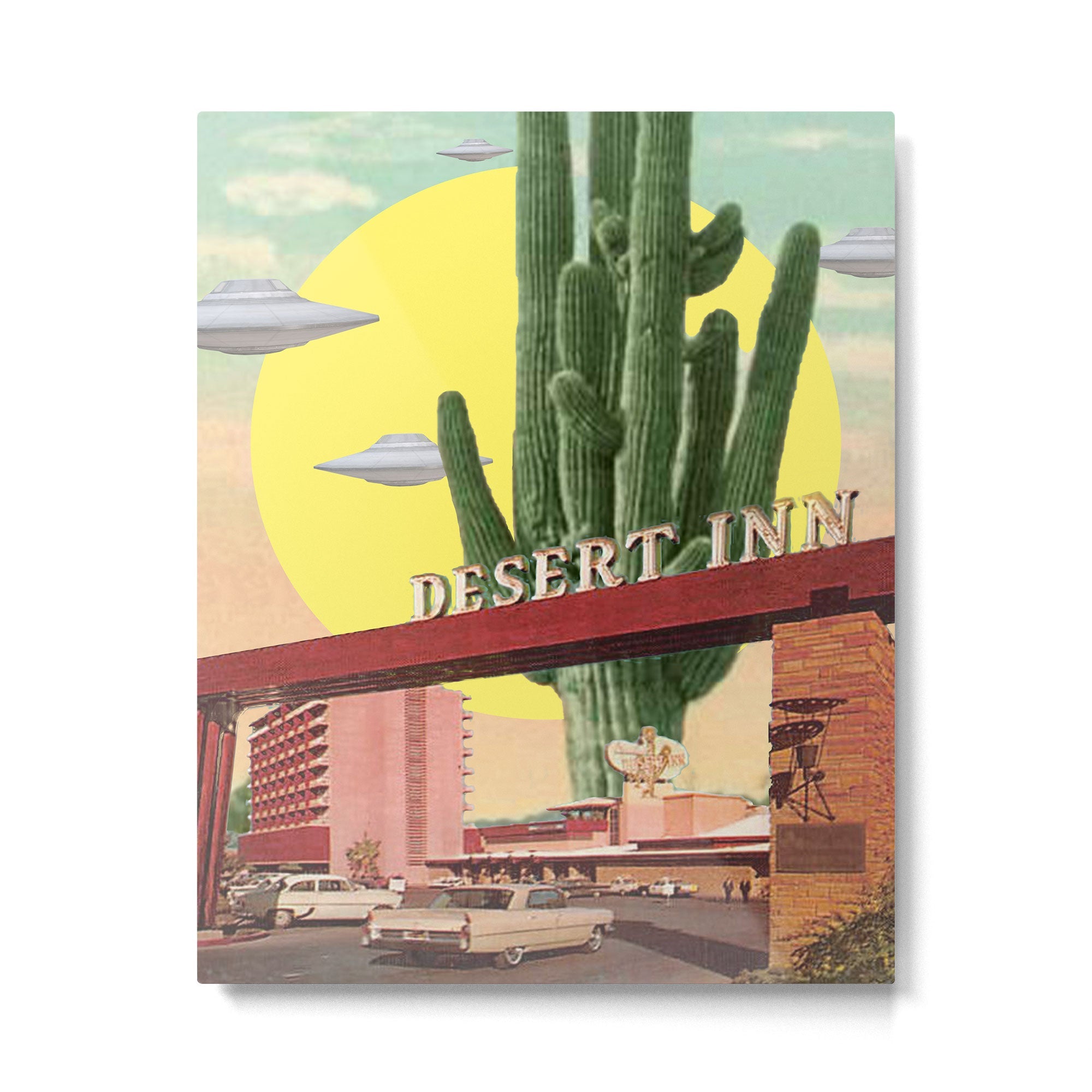 Desert Inn (Square) Metal Print | TeksDecor